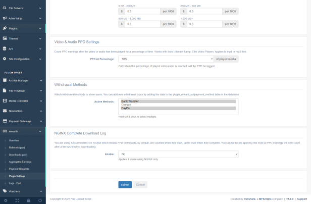 Admin Plugin Settings 3
